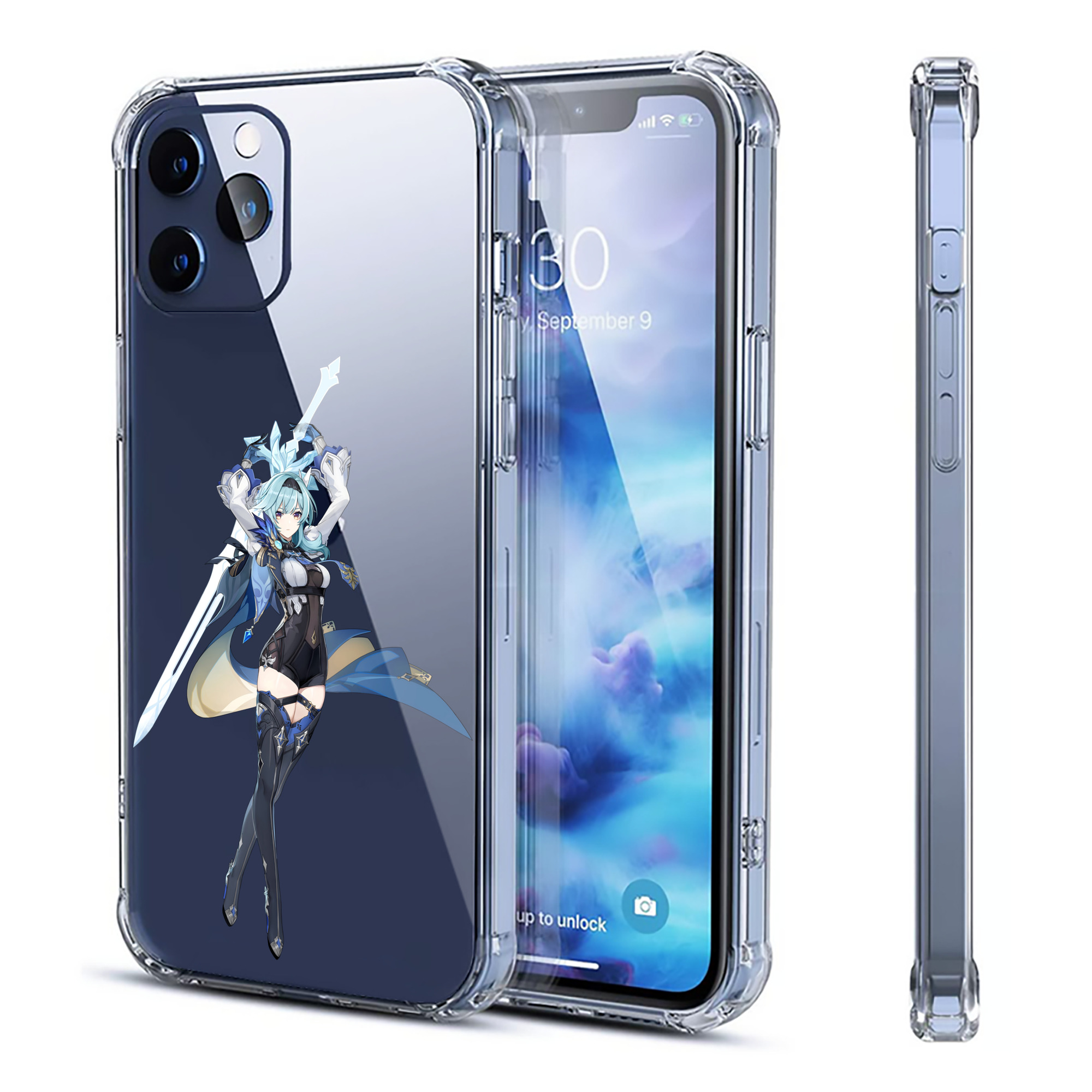げんし神 优菈 ゆうら genshin Yūra 【iPhone 12シリーズ対応】透明スマホケース（クリアソフトケース）